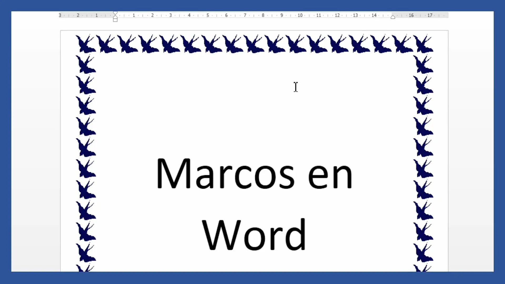 Word – Marcos de página. Bordes de página en Word.