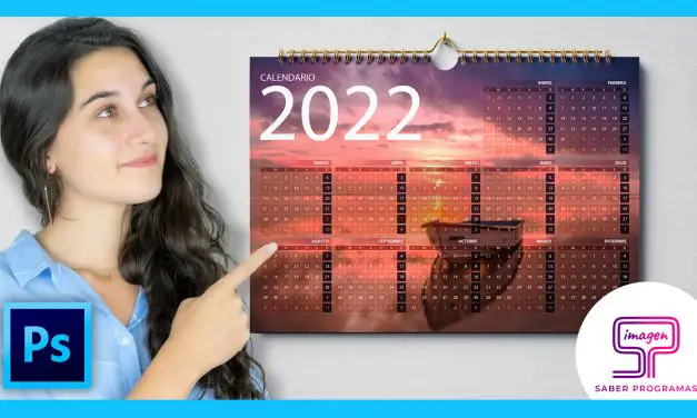 Calendario 2022 en Photoshop